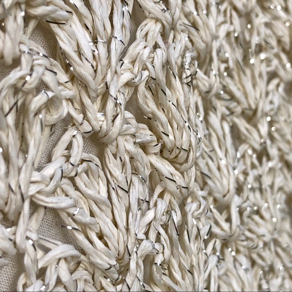 SOLD ⭐️ Cream and silver sparkle tote - Picture 3 of 7